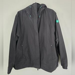 SAVE THE DUCK Black Suki Rain Jacket NWT Women's L/XL